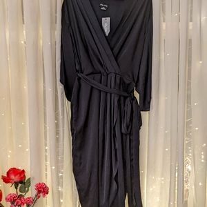 NWT City Chic Opulent Faux Wrap dress - Midnight Blue Size 16